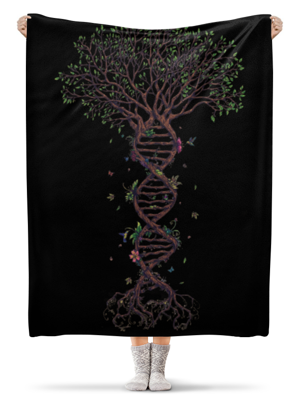 Printio Плед флисовый 130×170 см Dna tree / древо днк printio детская футболка классическая унисекс dna tree древо днк