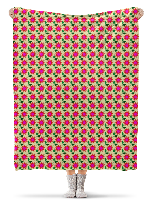 Printio Плед флисовый 130×170 см Огненный цветок