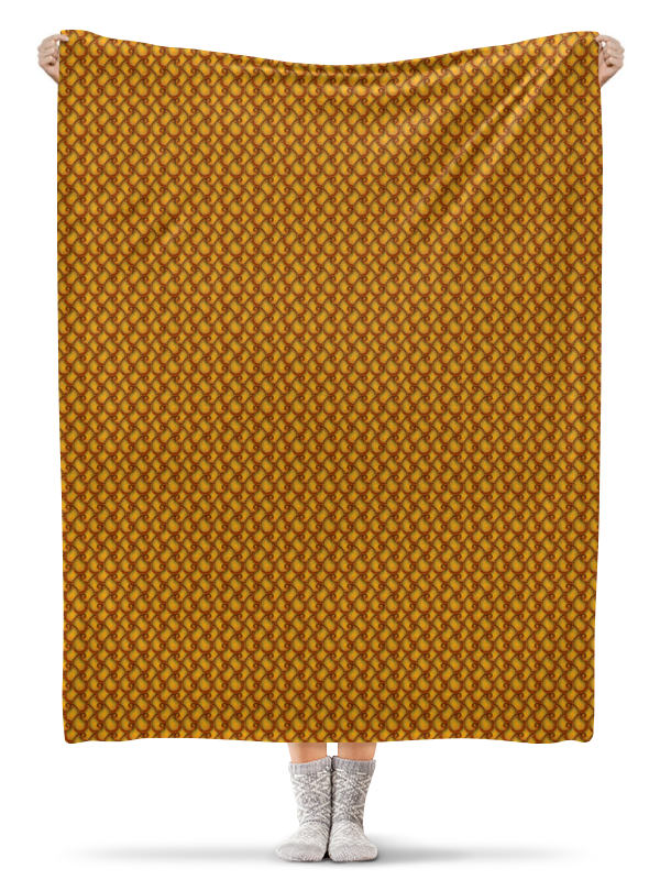Printio Плед флисовый 130×170 см Теплый орнамент пейсли