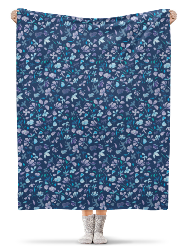 Printio Плед флисовый 130×170 см Зимние цветы