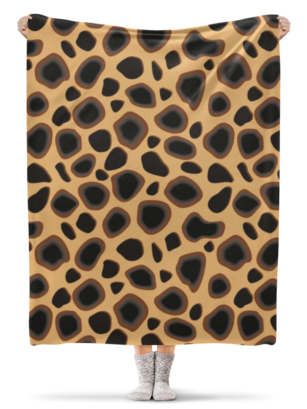 Printio Плед флисовый 130×170 см Шкура гепарда