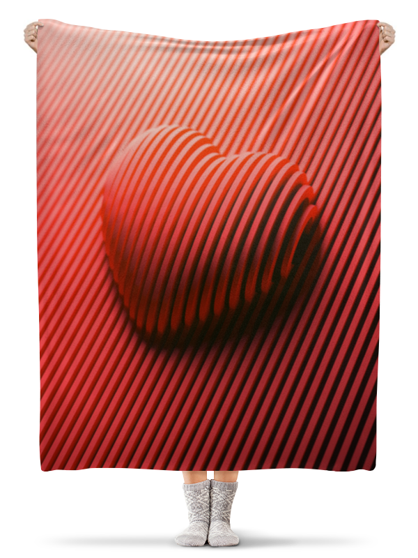 Printio Плед флисовый 130×170 см Сердце