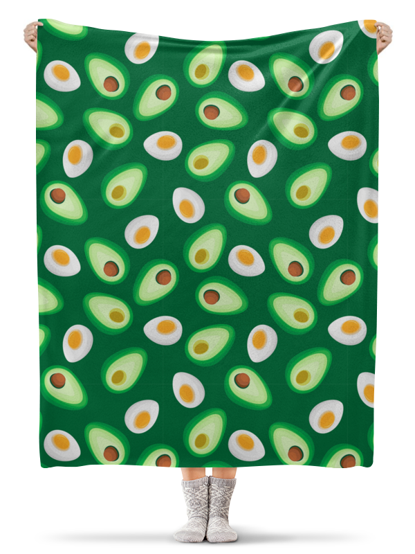 Printio Плед флисовый 130×170 см Салат авокадо 30 см 6 170 3 мальвина