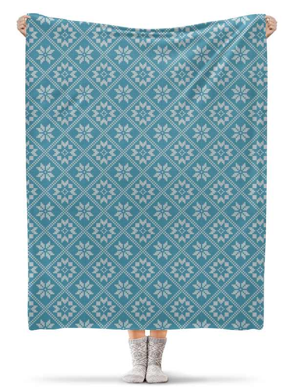 Printio Плед флисовый 130×170 см Новогодние узоры