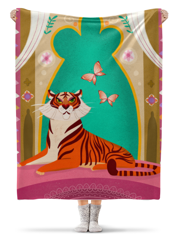 Printio Плед флисовый 130×170 см Тигры
