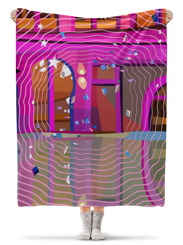 Printio Плед флисовый 130×170 см Радужный