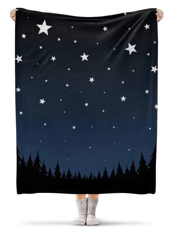 Printio Плед флисовый 130×170 см Ночное небо ларионова э волшебные тайны ночного леса