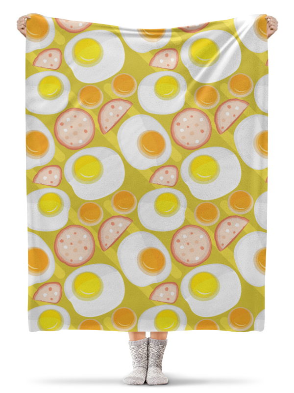 Printio Плед флисовый 130×170 см Любимая яичнница printio фартук с полной запечаткой любимая яичнница
