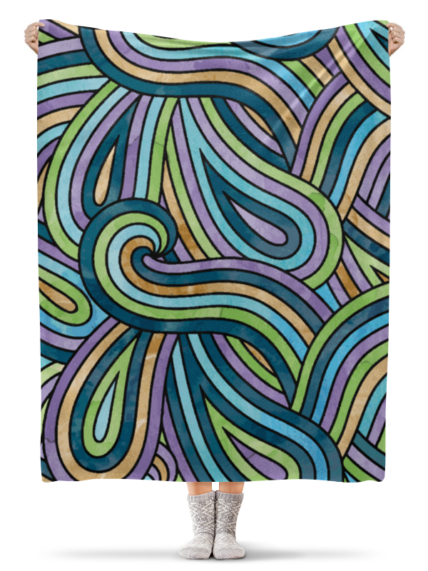 Printio Плед флисовый 130×170 см Волнистый printio плед флисовый 130×170 см абстрактные волны