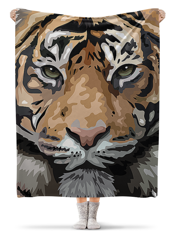 printio рюкзак 3d тигры живая природа Printio Плед флисовый 130×170 см Тигры. живая природа