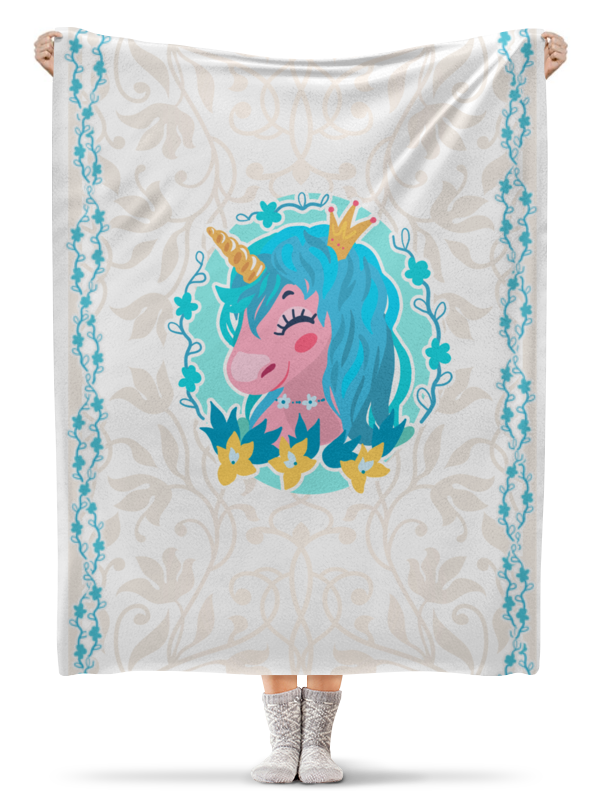 Printio Плед флисовый 130×170 см Милый мультяшный очаровательный единорог принцесса printio детская футболка классическая унисекс милый мультяшный очаровательный единорог принцесса