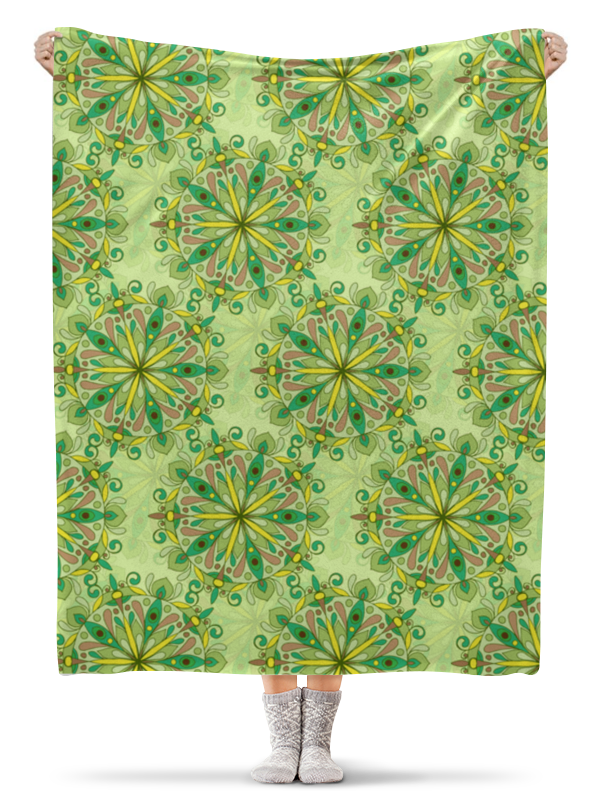 Printio Плед флисовый 130×170 см Зелёное поле