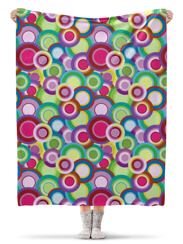 Printio Плед флисовый 130×170 см Цветные круги