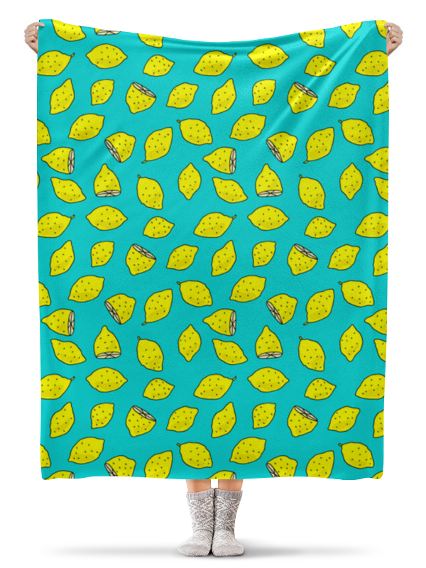 цена Printio Плед флисовый 130×170 см Лимоны
