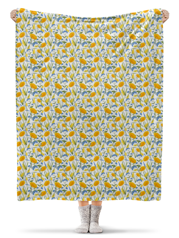 Printio Плед флисовый 130×170 см Цветы