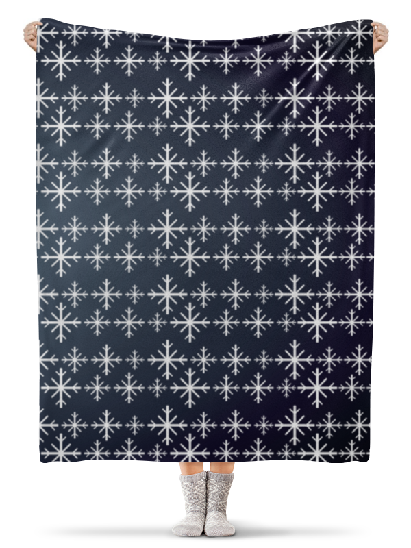 Printio Плед флисовый 130×170 см Снежинки