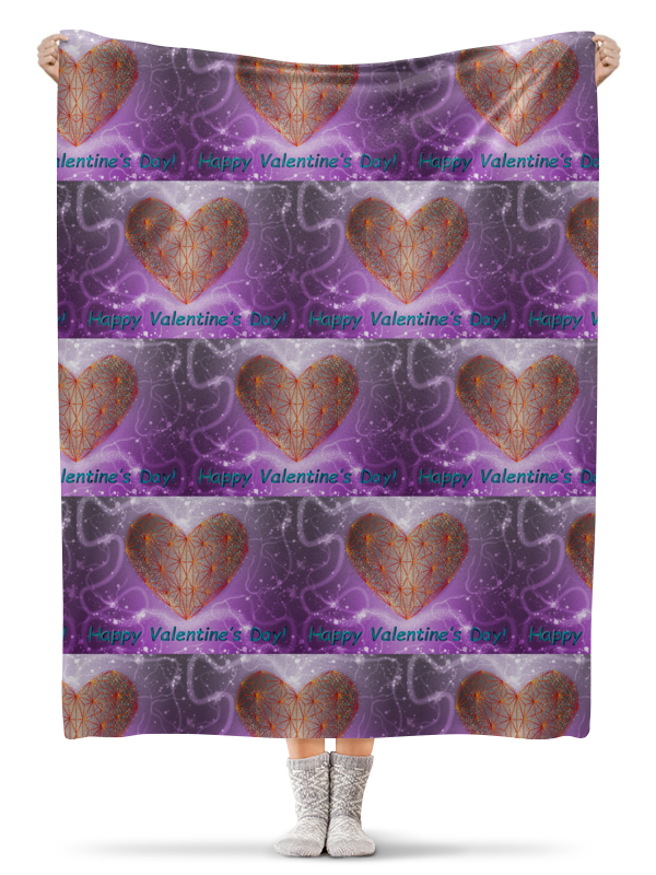 Printio Плед флисовый 130×170 см low poly heart фигурка декоративная монстера 14х7х32 см