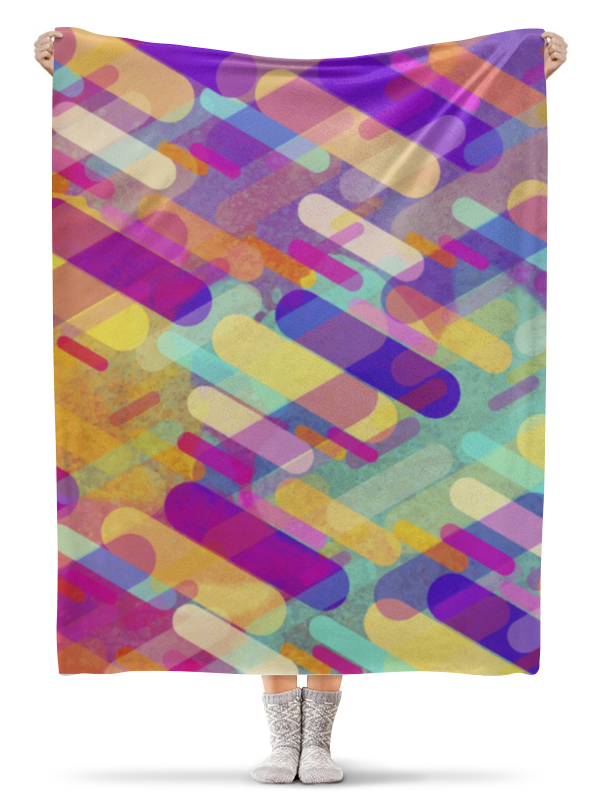 цена Printio Плед флисовый 130×170 см Разноцветная абстракция