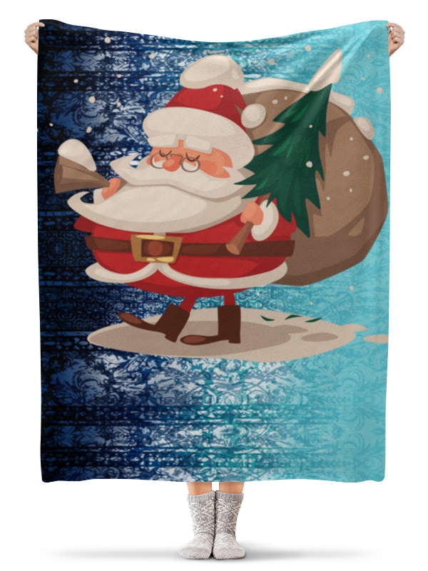 Printio Плед флисовый 130×170 см Дед мороз