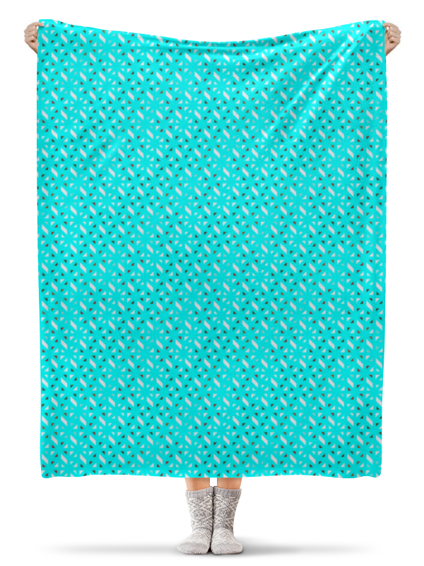 Printio Плед флисовый 130×170 см Голубой узор printio плед флисовый 130×170 см модный и стильный геометрический паттерн
