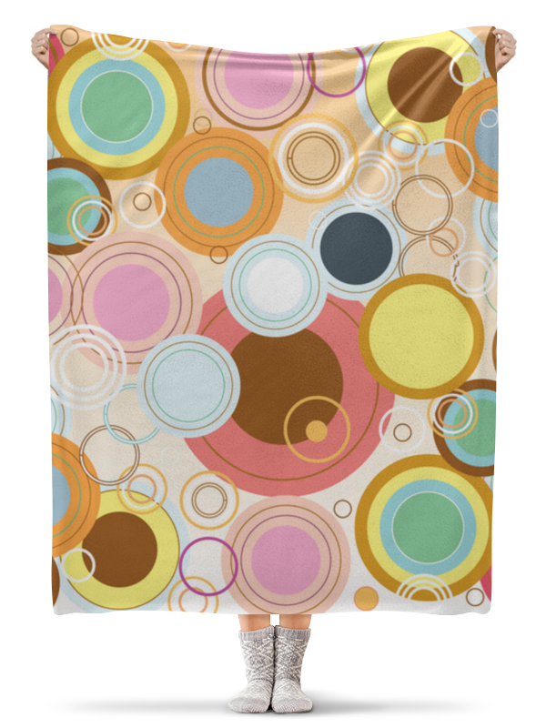 Printio Плед флисовый 130×170 см Абстрактный printio плед флисовый 130×170 см цветные круги