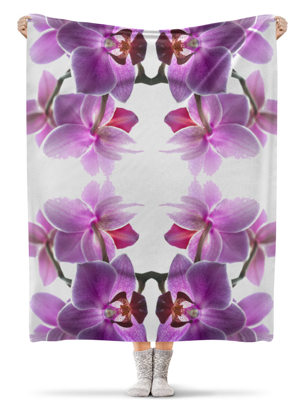 printio плед флисовый 130×170 см цветок розовый Printio Плед флисовый 130×170 см Орхидея