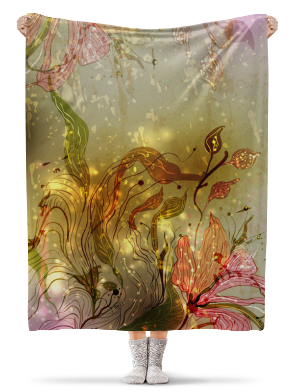 Printio Плед флисовый 130×170 см Цветы printio плед флисовый 130×170 см праздник цветов