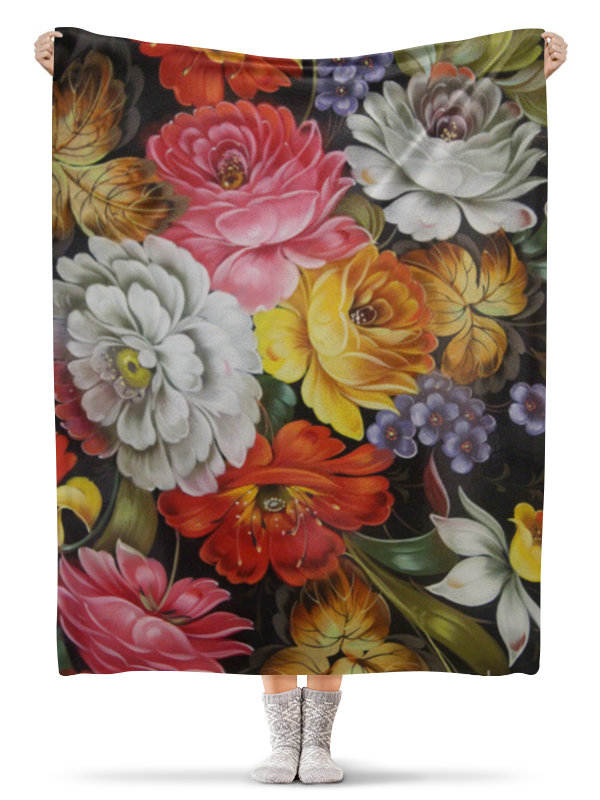 Printio Плед флисовый 130×170 см Цветы printio плед флисовый 130×170 см праздник цветов