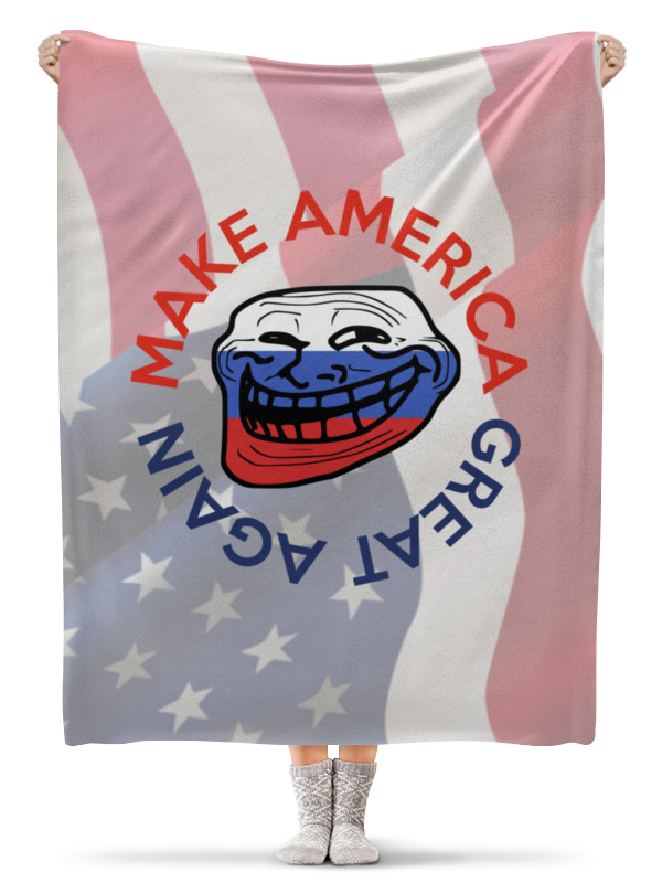 Printio Плед флисовый 130×170 см Make america great again printio толстовка с полной запечаткой make america great again