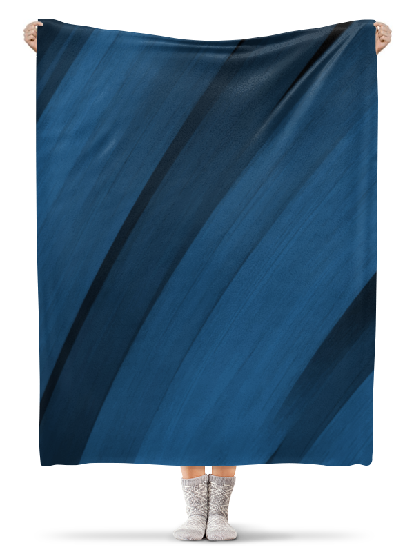 Printio Плед флисовый 130×170 см Синяя абстракция printio плед флисовый 130×170 см милый единорог на фоне радуги с мороженым