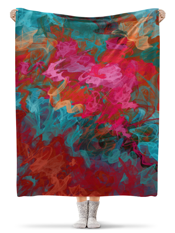 Printio Плед флисовый 130×170 см Абстрактный градиентный дизайн. дигитал акварель