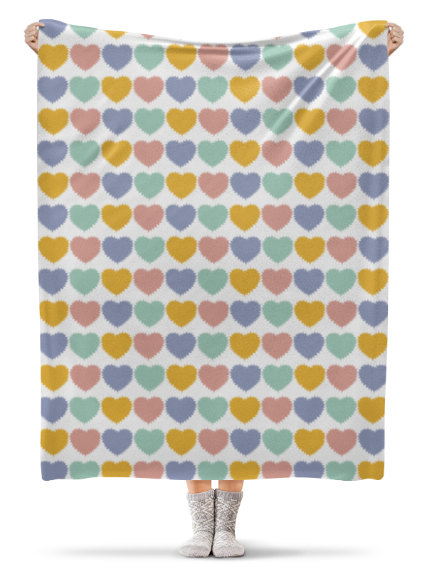 Printio Плед флисовый 130×170 см С любовью носки детские грёзы комплект 3 пары голубые розовые желтые