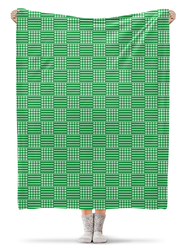 Printio Плед флисовый 130×170 см Горох и линия любовь в квадрате