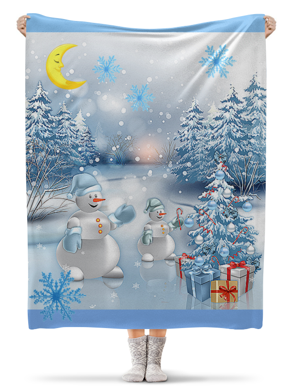 Printio Плед флисовый 130×170 см Лесное рождество printio плед флисовый 130×170 см сказки ночного леса фэнтези