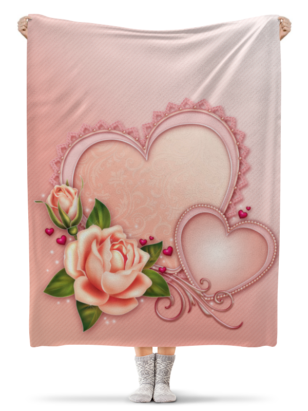 Printio Плед флисовый 130×170 см Сердца printio плед флисовый 130×170 см сердечки и розы