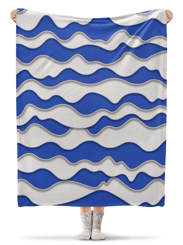 цена Printio Плед флисовый 130×170 см Абстрактные волны