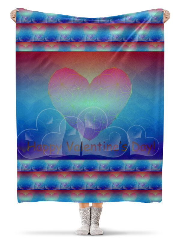 Printio Плед флисовый 130×170 см low poly heart фигурка декоративная носок с оленем 51 см