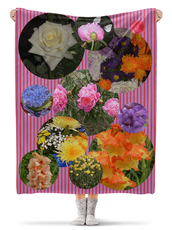 printio плед флисовый 130×170 см цветочная сказка Printio Плед флисовый 130×170 см Цветочная поляна.