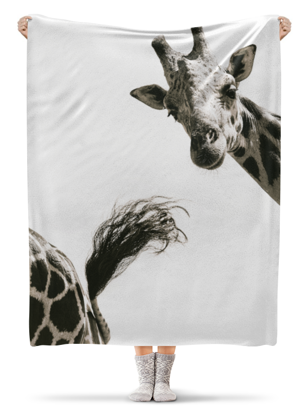 Printio Плед флисовый 130×170 см Жираф: голова и хвост