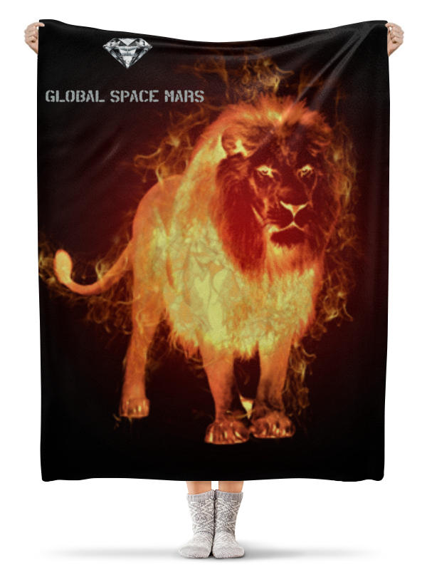 цена Printio Плед флисовый 130×170 см Global space magic mars (коллекция огонь)