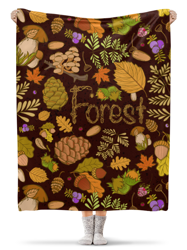 Printio Плед флисовый 130×170 см Дар осеннего леса printio футболка с полной запечаткой женская дар осеннего леса