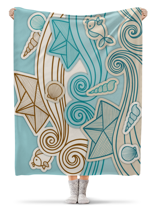 Printio Плед флисовый 130×170 см Морской кучинский евгений юрьевич бумажные кораблики избранное популярное