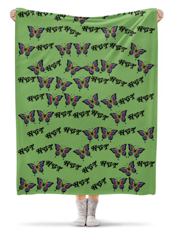 Printio Плед флисовый 130×170 см Nct бабочка