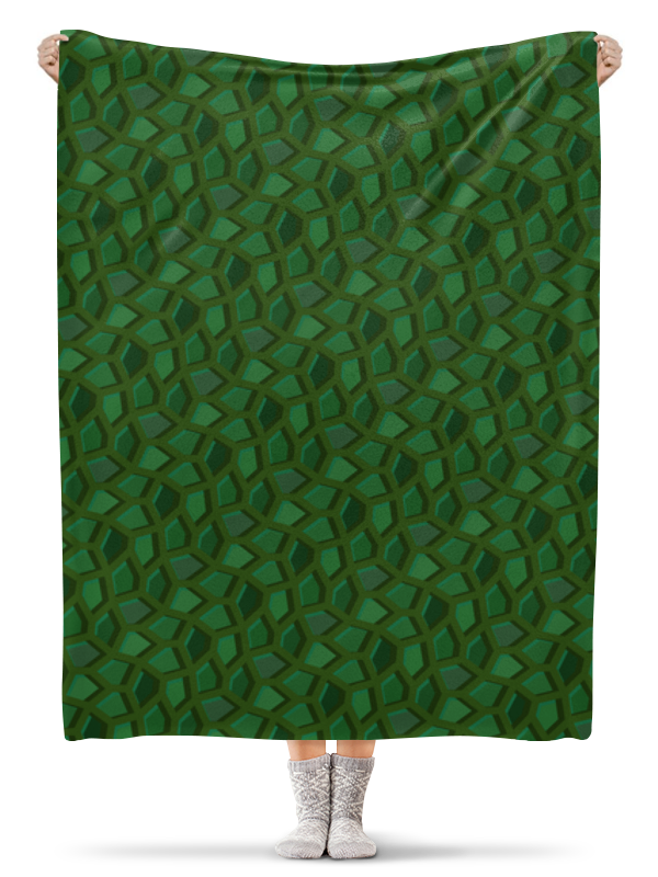 Printio Плед флисовый 130×170 см Малахитовая мозаика