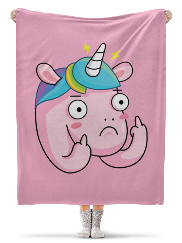 Printio Плед флисовый 130×170 см Unicorn / единорог