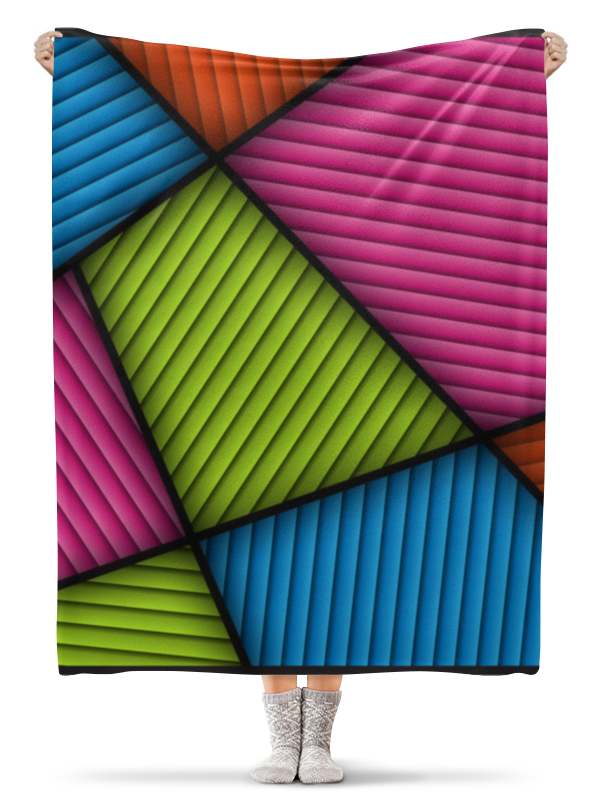 Printio Плед флисовый 130×170 см Цветная абстракция printio плед флисовый 130×170 см геометричиская абстракция