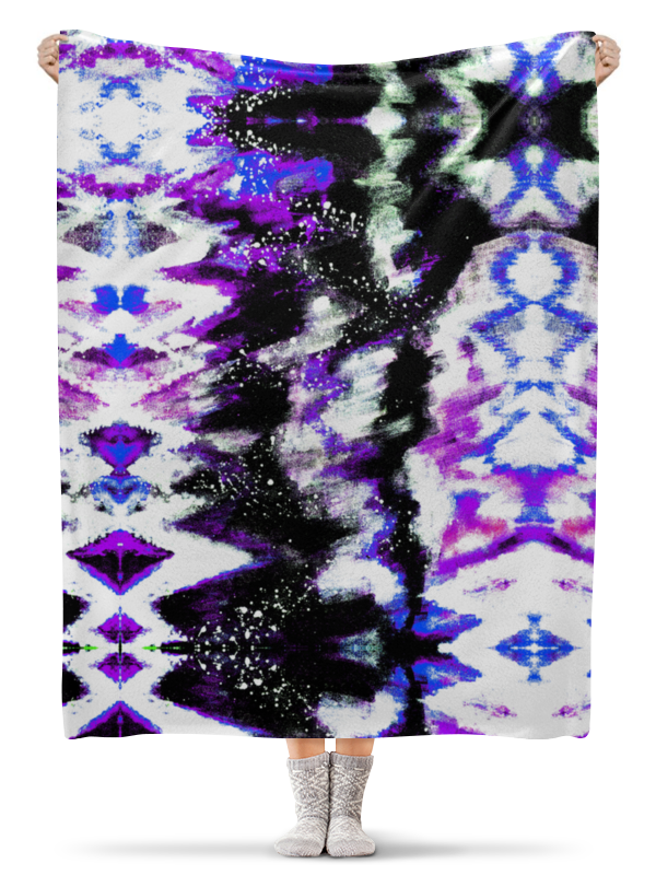 Printio Плед флисовый 130×170 см Буря красок