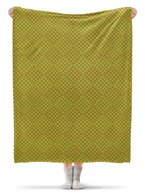 Printio Плед флисовый 130×170 см Горох в квадрате
