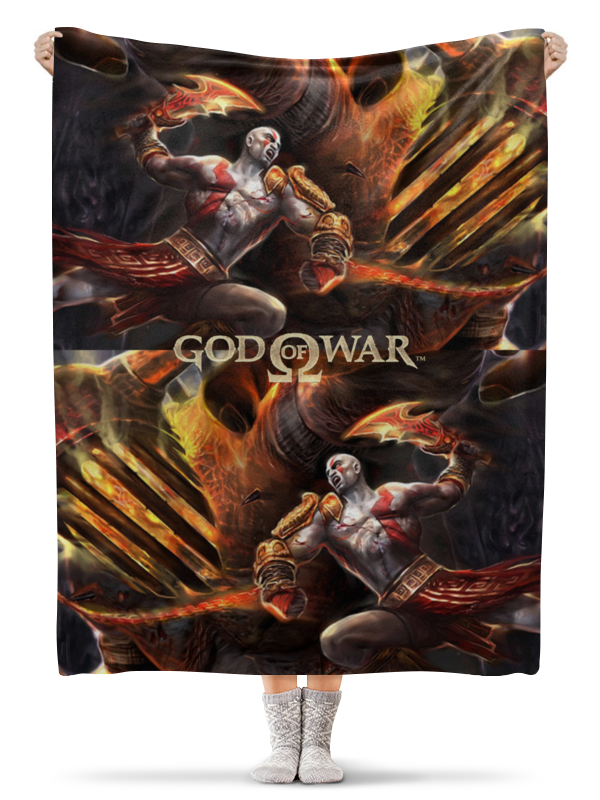 Printio Плед флисовый 130×170 см God of war