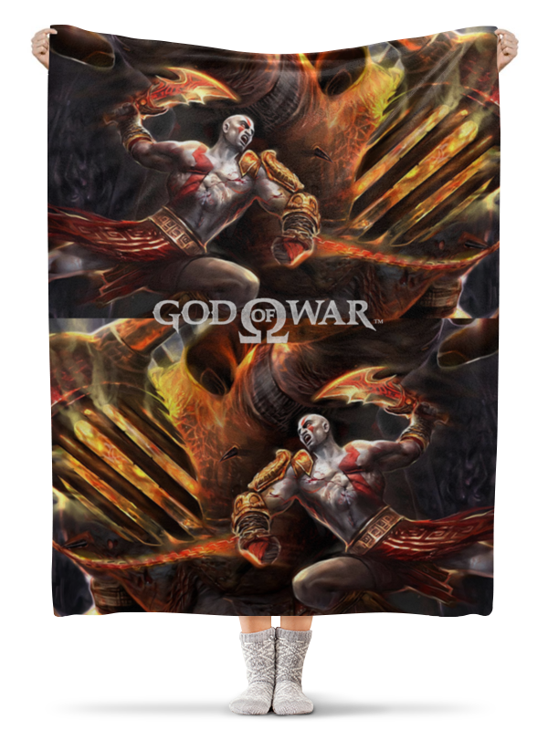 Printio Плед флисовый 130×170 см God of war
